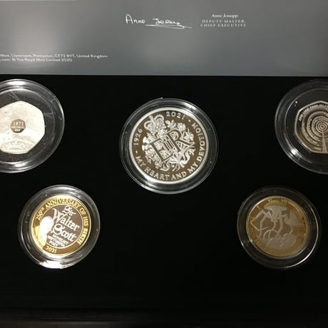 2021年記念セット ロイヤルミント ピエフォー版 銀貨 コイン 英国 イギリス The 2021 United Kingdom Silver Proof Piedfort Coin Set