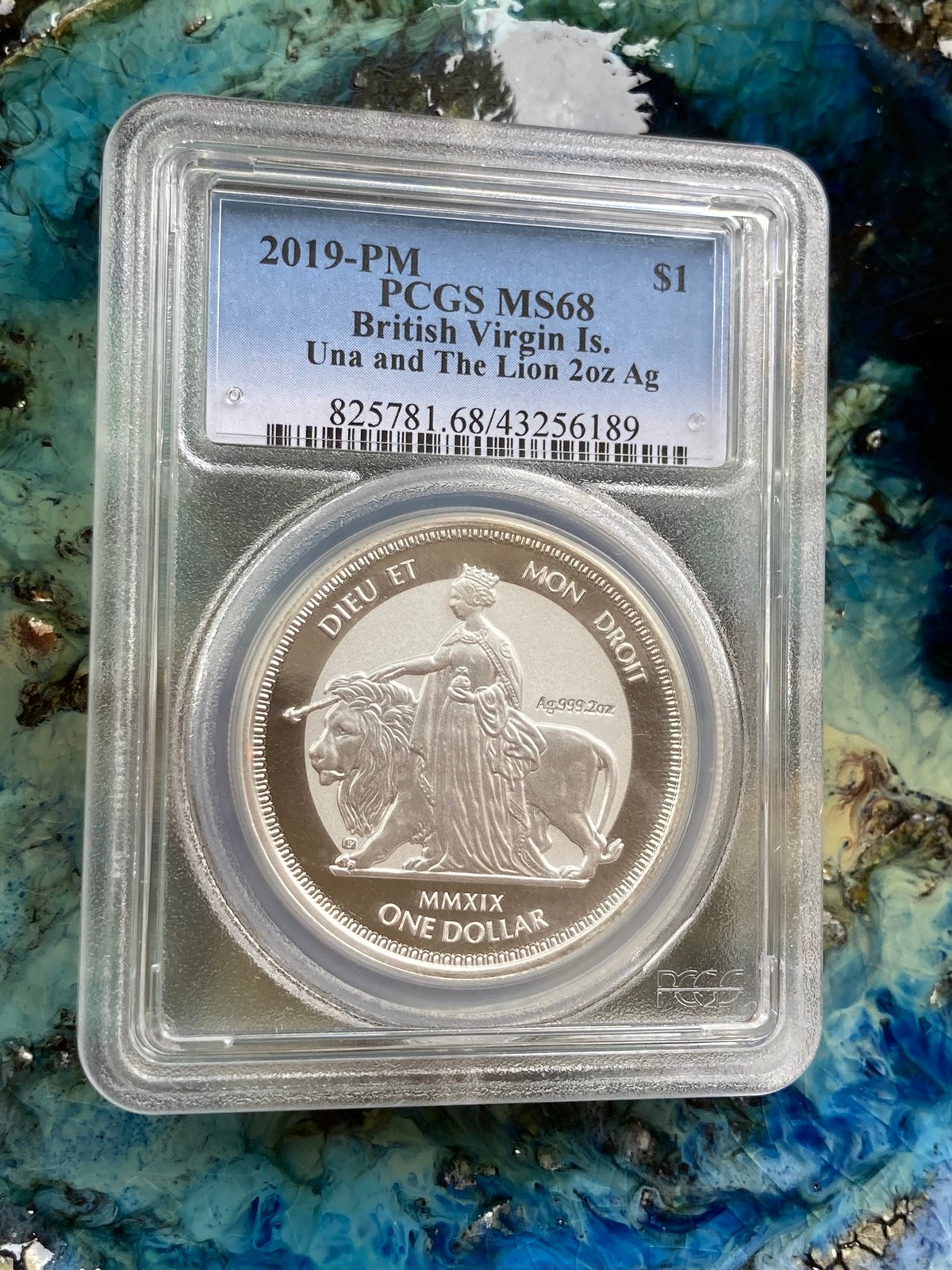 イギリス領 ヴァージン諸島 2019 ウナ と ライオン 銀貨 GBE イギリス領ヴァージン諸島 2019年銘リバースプルーフ『ウナと