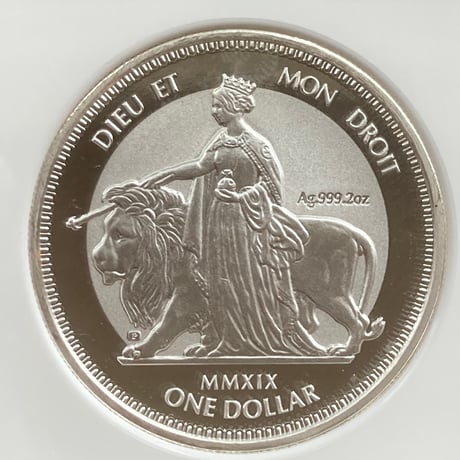 ピエフォー・2オンス版 NGC鑑定PF68 ウナとライオン 2019年 イギリス領 ヴァージン諸島 2oz 1ドル銀貨 シルバーコイン リバースプルーフ BVI Una Lion Piedfort