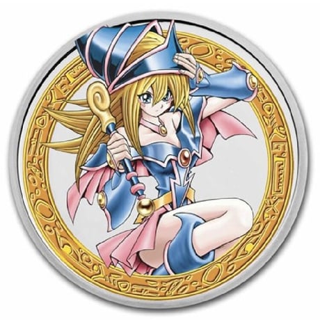 【25周年記念版】 遊戯王 ダーク（ブラック）・マジシャン・ガール ニウエ国 2023年 1オンス 2ドル銀貨 シルバーコイン 武藤遊戯  ※トレカ・トレーディングカードではない