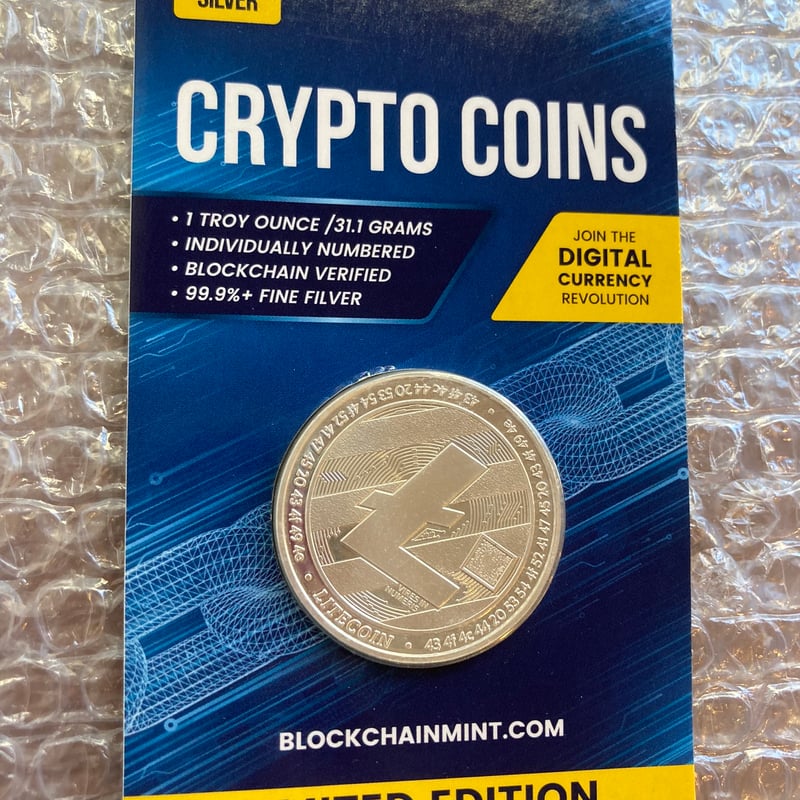 銀貨　99.9% 純銀　シルバー　ライトコイン　銀貨　ビットコイン　仮想通貨記念 銀貨99.9% 純銀シルバーライトコイン銀貨ビットコイン仮想通貨記念