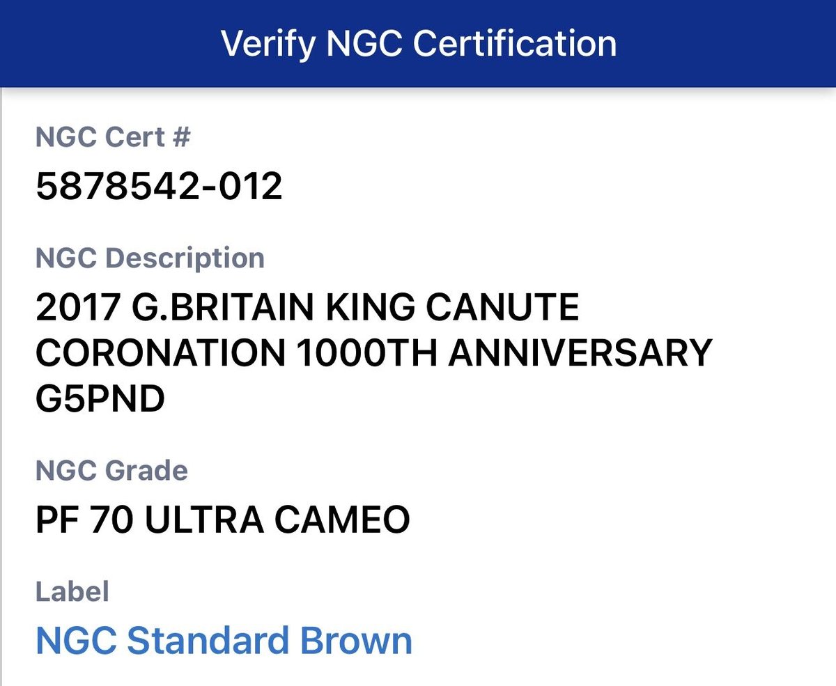 NGC・PF70UC】2017 キングクヌート 戴冠1000周年 5ポンド金貨