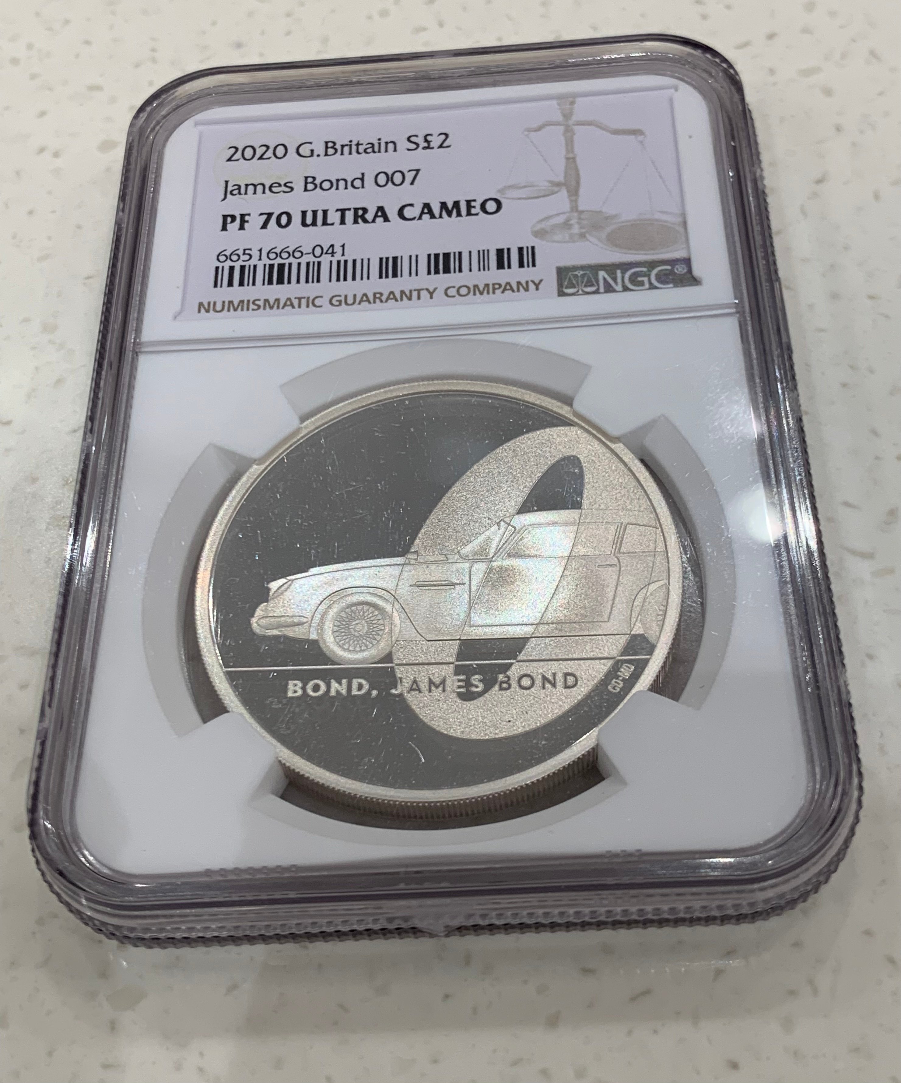 2020年　ジェームズボンド007 銀貨　5ポンド　NGCPF70 original