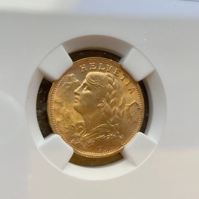 1935年LB スイス 20フラン金貨 ゴールド アルプスの少女 1935年LB スイス 20フラン金貨 ゴールド アルプスの少女