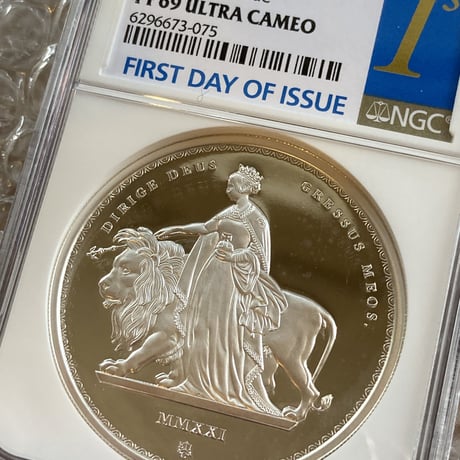 【NGC PF69UC+FDI】2オンス銀貨 ウナとライオン マスターピース版 イギリス領セントヘレナ造幣局 シルバープルーフコイン 発行即日鑑定品