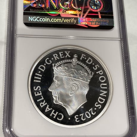 2oz・NGC鑑定PF70 2023年 チャールズ3世 戴冠式記念コイン クラウン 王冠 2オンス銀貨 シルバープルーフコイン ロイヤルミント Royal Mint