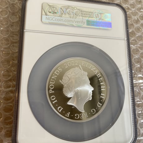 【NGC70鑑定+FDI】5オンス銀貨 都市景観 ロンドン 2022 ロイヤルミント 10ポンド シルバー プルーフコイン 発行即日鑑定
