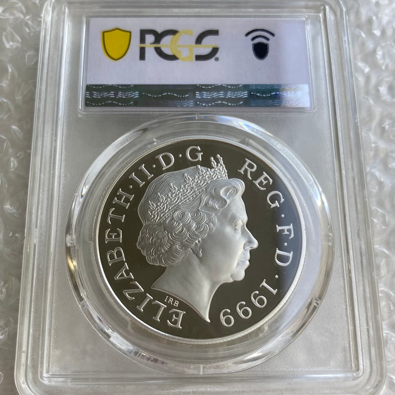 PCGS鑑定PR68 1999年 イギリス ダイアナ妃追悼祈念 5ポンド銀貨 S-L6