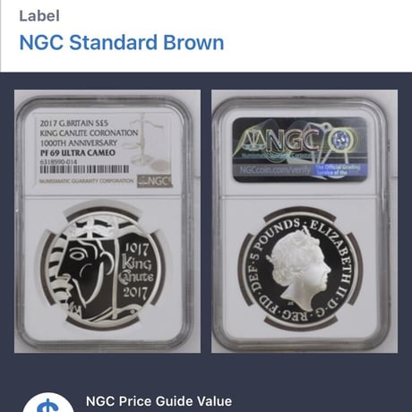 【NGC・PF69UC】2017 キングクヌート 戴冠1000周年 5ポンド銀貨 シルバー プルーフコイン イギリス 英国 ロイヤルミント カヌート king canute