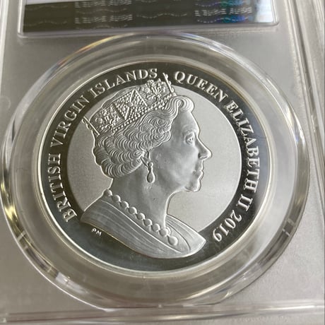 【PCGS鑑定MS69】 ウナとライオン 2019年 イギリス領 ヴァージン諸島 1オンス 1ドル銀貨 シルバーコイン リバースプルーフ 英国 BVI Una Lion 1oz