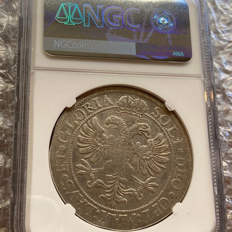 スイス 1621年 熊図 ベア 1ターラー銀貨 NGC鑑定XF Details Cleaned