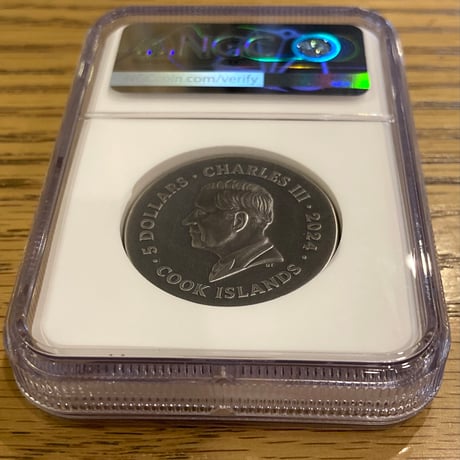 NGC鑑定MS70+FR クック諸島 2024年 グリフィン グリフォン 銀貨 アンティーク仕上げ シルバーコイン Gryphon