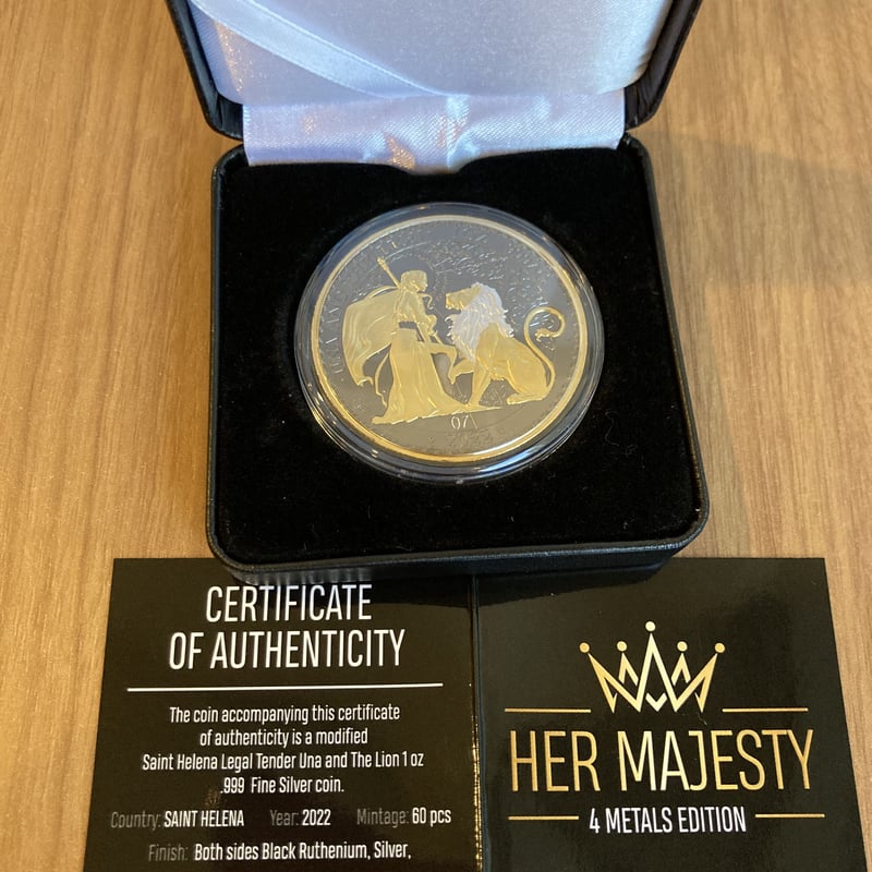 【限定60枚】2022年　ウナとライオン　1オンス　純銀 2022年 セントヘレナ ウナとライオン 発売開始 | Antique Coin