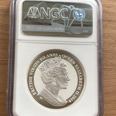 ピエフォー・2オンス版 NGC鑑定PF68 ウナとライオン 2019年 イギリス領 ヴァージン諸島 2oz 1ドル銀貨 シルバーコイン リバースプルーフ BVI Una Lion Piedfort