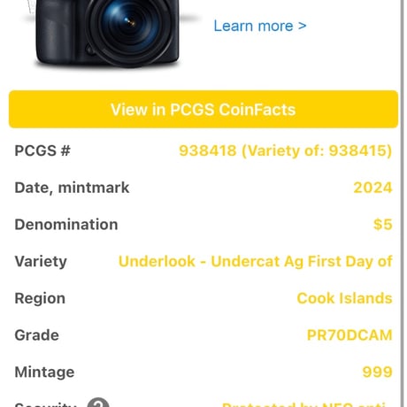 発行即日鑑定‼︎ PCGS鑑定PR70+FDI クック諸島 2024年 アンダールック・キャット ネコ 猫 銀貨 シルバー プルーフコイン 写真家 Andrius Burba Underlookcat