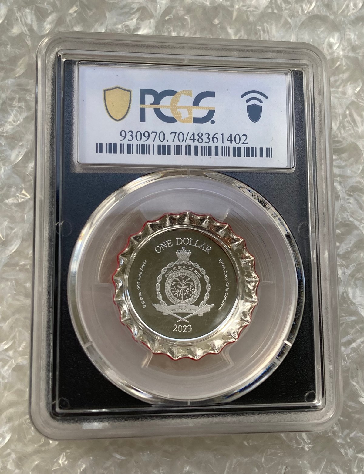 PCGS鑑定70+FS】ニウエ国 1ドル コカコーラ ボトルキャップ 銀貨 PCGS鑑定70+FS】ニウエ国 1ドル コカコーラ ボトルキャップ 銀貨