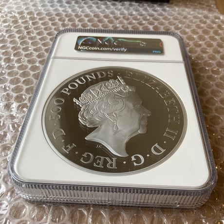 【1kg銀貨・NGC70鑑定】2021 クイーンズビースト コンプリーター版 1キログラム 500ポンド シルバープルーフコイン QUEEN'S BEASTS COMPLETER