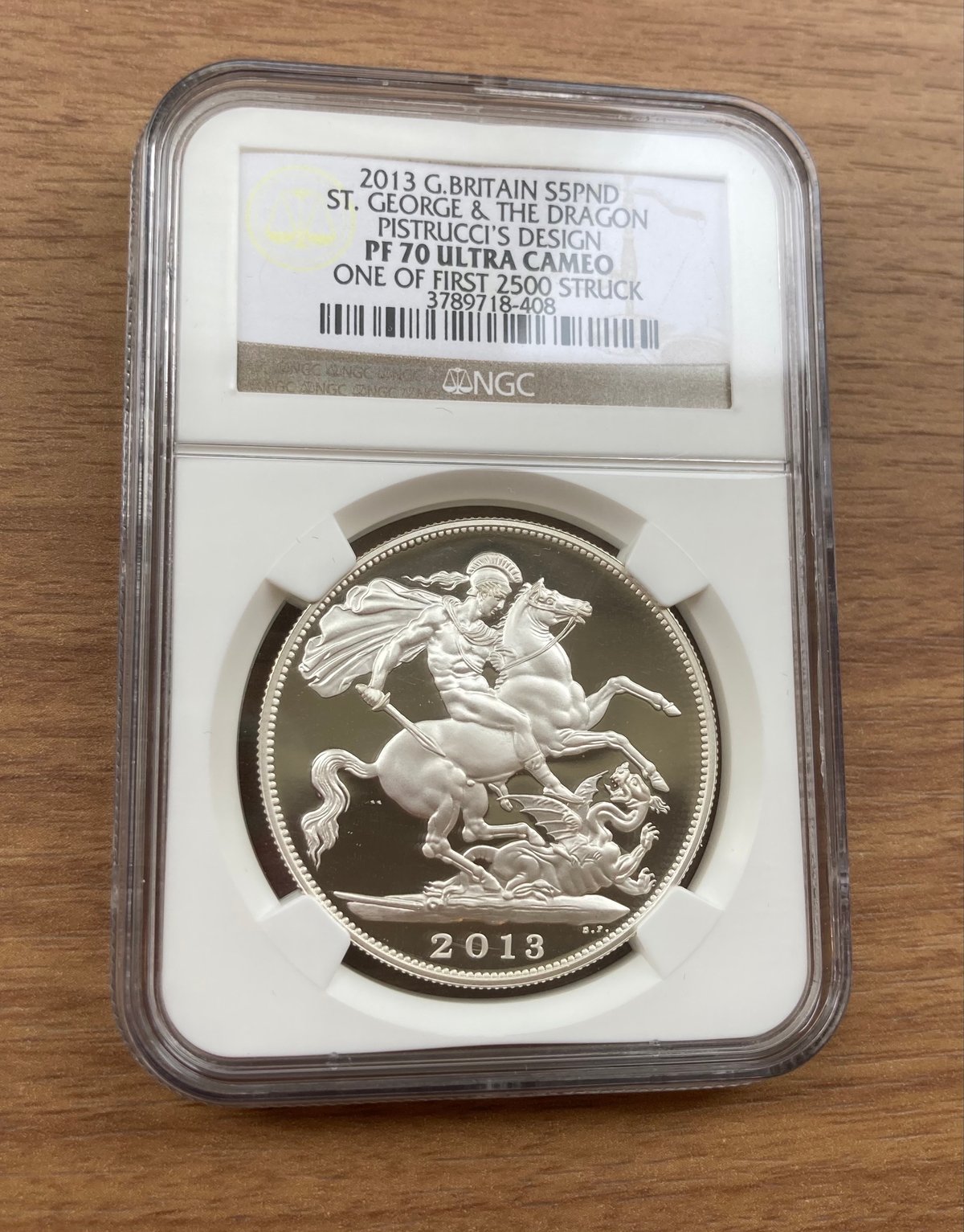 最高鑑定 2024年 イギリス ドラゴン NGC PF70 銀貨 シルバー 龍