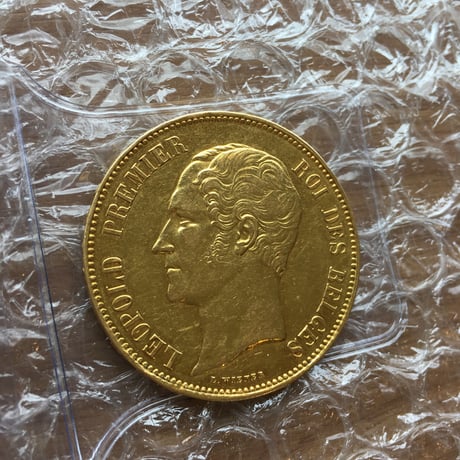 1853 ベルギー レオポルド1世 成婚記念　100フラン金貨