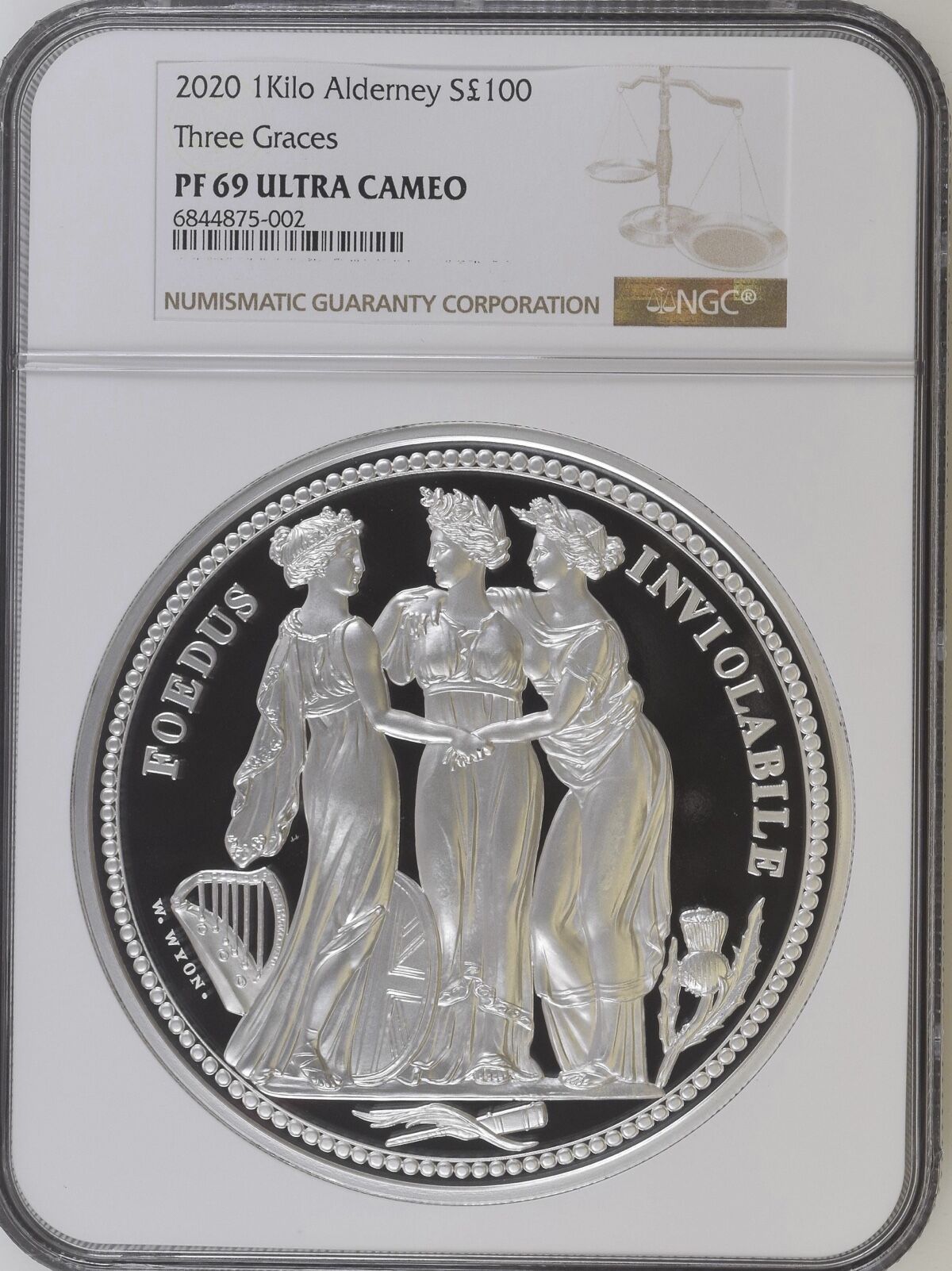 【美品】NGC PF69 ULTRA CAMEO/スリーグレイセス/銀貨/鑑定品