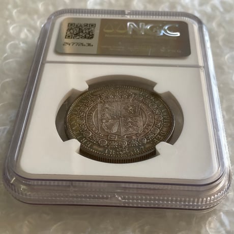 NGC鑑定MS63 1887年 ハーフクラウン銀貨 ヴィクトリア女王 ジュビリーヘッド シルバー アンティークコイン イギリス 英国 JUBILEE HEAD HALF CROWN