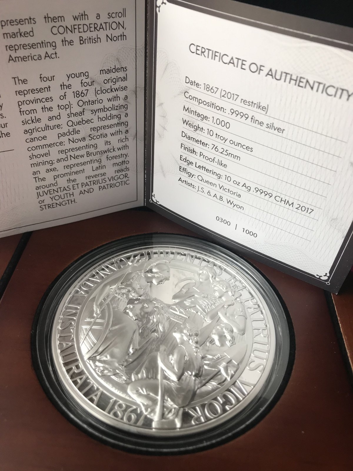 2017 カナダ建国150周年記念 カナダ版ウナとライオン 77mm 銅メダル 2017 カナダ建国150周年記念 カナダ版ウナとライオン 77mm