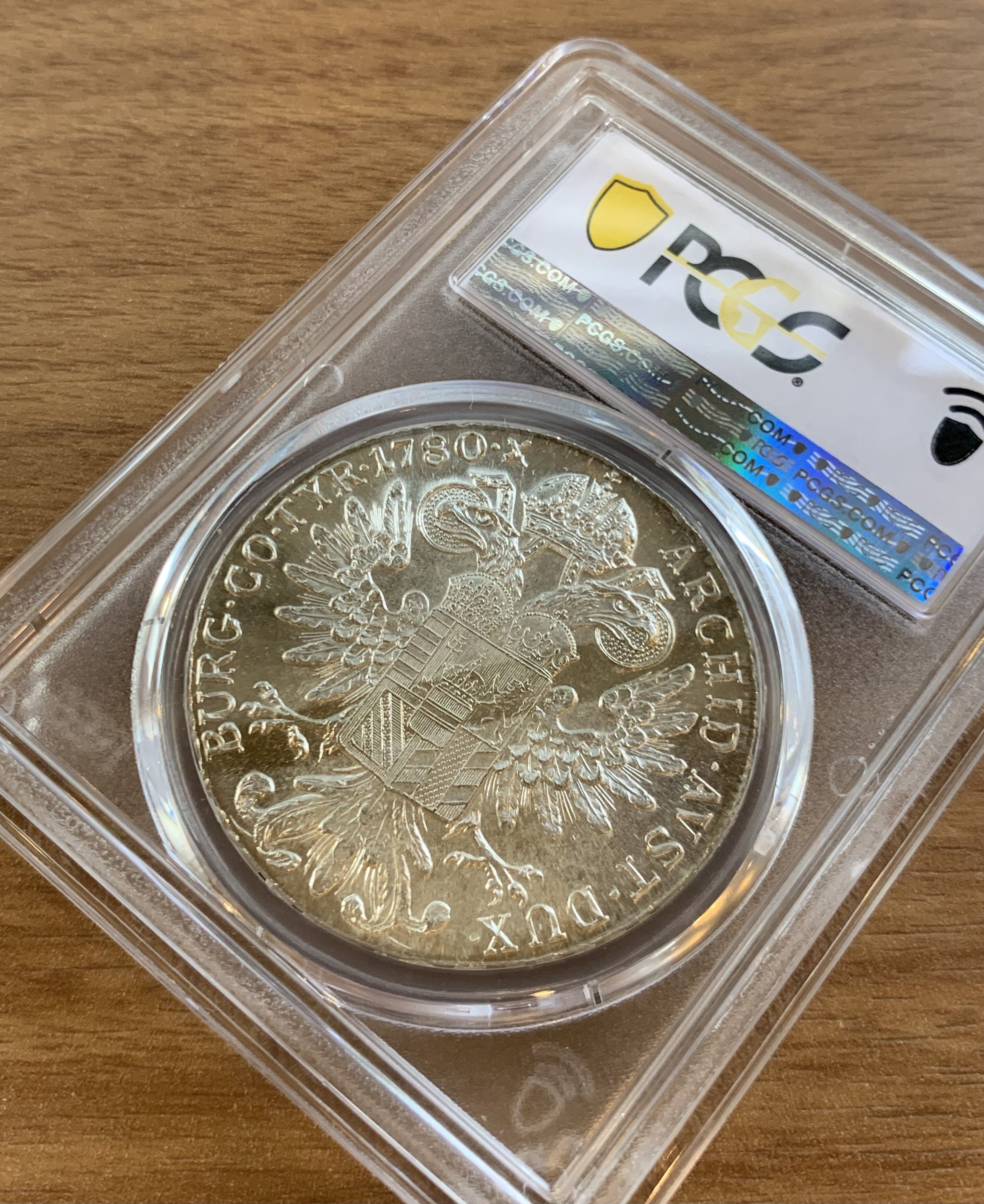PCGS MS65 1780銘 オーストリア マリアテレジア ターラー銀貨 PCGS鑑定MS63】1780年 マリアテレジア ターラー銀貨 オーストリア