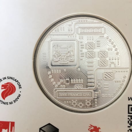 ビットコイン プルーフ版 チャド共和国 CFAフラン 1オンス 銀貨 シルバーコイン 暗号資産 暗号通貨 仮想通貨 クリプトアセット Bitcoin