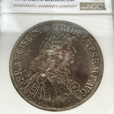 NGC鑑定AU ドイツ 都市景観 1756年 レーゲンスブルク フランツ1世 ターラー銀貨 ターレル アンティークコイン TALER REGENSBURG ※Detailsあり