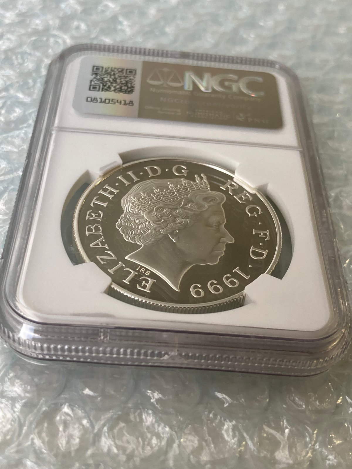 NGC鑑定PF69UC 1999年 イギリス ダイアナ妃追悼祈念 5ポンド銀貨 シルバープルー...