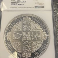 NGC鑑定PF70+FR デビッドボウイ 1オンス 2ポンド カラー銀貨 シルバー