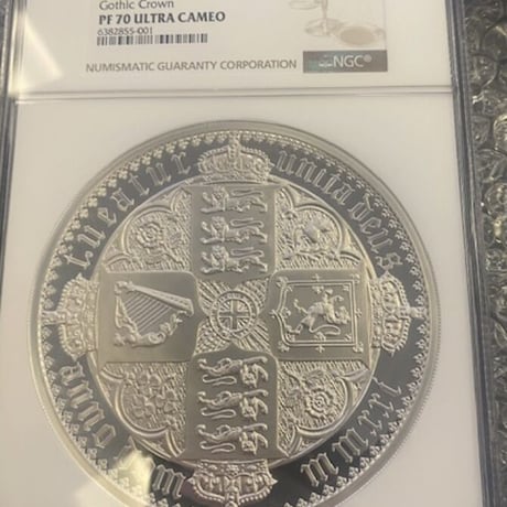 【NGC70鑑定・世界で10枚】 1kg 1キログラム銀貨 ロイヤルミント版 ゴチッククラウン GOTHIC CROWN 2021 500ポンド シルバープルーフコイン ゴシック