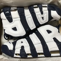 【新品】2020年度版 ナイキ エアモアアップテンポ モアテン オリンピックカラー 白青 ホワイト ネイビー NIKE AIR MORE UPTEMPO