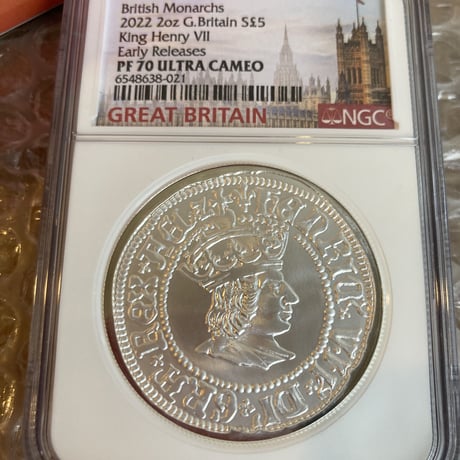 【NGC鑑定PF70・2オンス銀貨】 ヘンリー7世 2022年 ロイヤルミント イギリス テューダー朝  英国君主コレクション 5ポンド シルバープルーフコイン  Royal Mint Henry