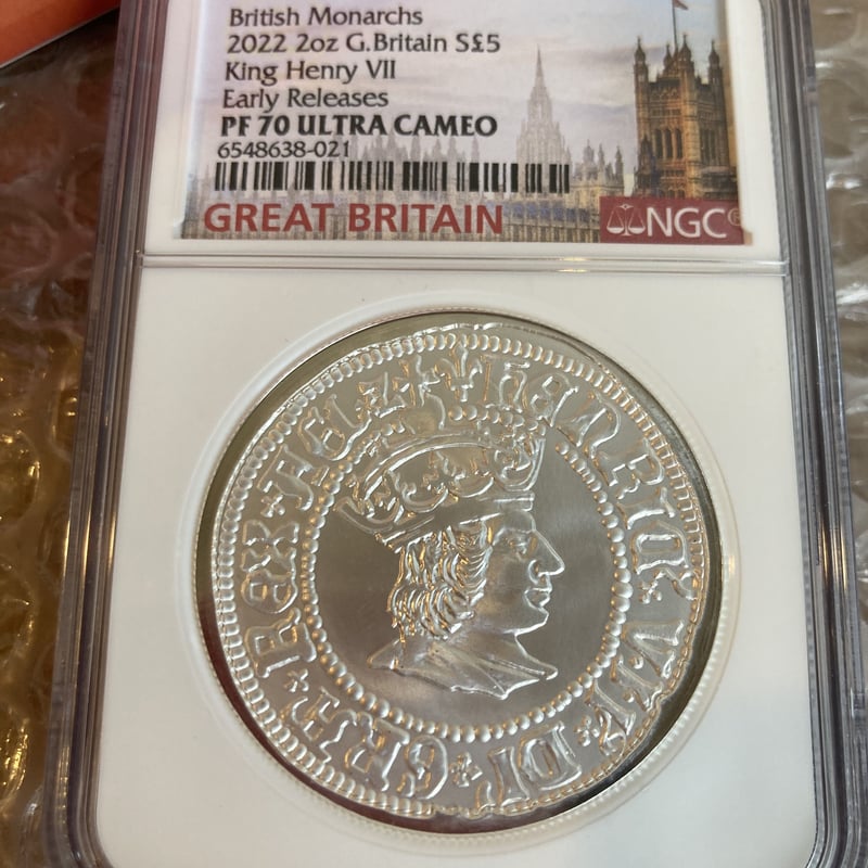 NGC鑑定PF70・2オンス銀貨】 ヘンリー7世 2022年 ロイヤルミント