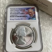 1st NGC鑑定PF70 2026年 ロイヤルミント エリザベス２世 ポートレート 肖像画 第1ファースト版銀貨 First Effigy