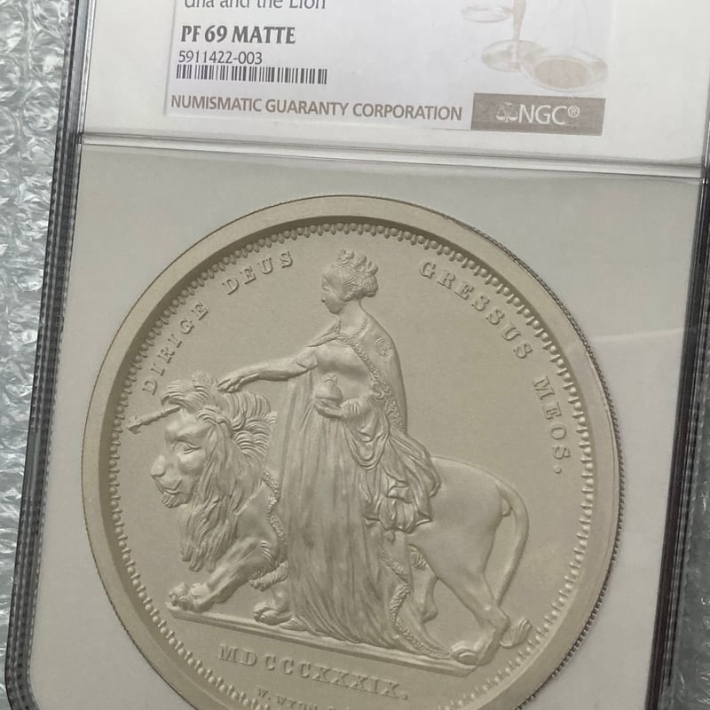 イギリス　2019年 ウナとライオン 銀貨 NGC PF69UC イギリス 2019 エリザベス2世 5ポンド 銀貨 NGC PF69UC ウナ