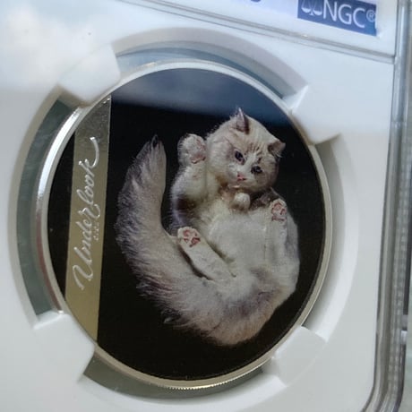 NGC鑑定PF70+FR クック諸島 2024年 アンダールック・キャット ネコ 猫 銀貨 シルバー プルーフ コイン Andrius Burba Underlook cat