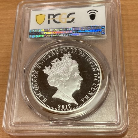 【唯一のPCGS鑑定品】ダイアナ妃 Gilt版 2017年 没後20年 トリスタン・ダ・クーニャ 5ポンド銀貨 金メッキ シルバープルーフコイン princess diana