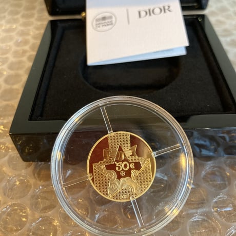 Dior公式 ディオール 1/4オンス金貨 50ユーロ プルーフゴールドコイン フランス造幣局 フレンチミント ミスディオール  香水 ボトル 瓶 通貨 貨幣