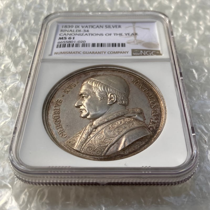 Top Pop・最高鑑定】NGC鑑定MS61 ヴァチカン バチカン市国 1839年