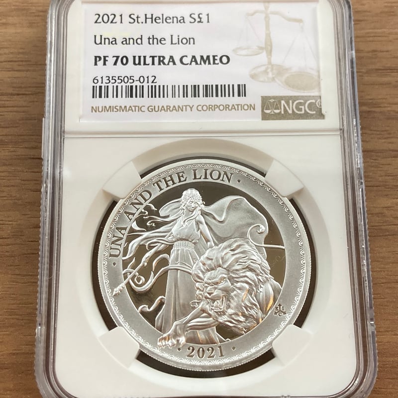 セントヘレナ】ウナとライオン 2021年 プルーフ 銀貨 イギリス 2020