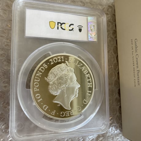 ※世界で1枚 【PCGS70鑑定】5オンス銀貨 ロイヤルミント版 ゴチッククラウン ヴィクトリア女王 ポートレート シルバープルーフコイン ゴシック Royal Mint GOTHIC CROWN