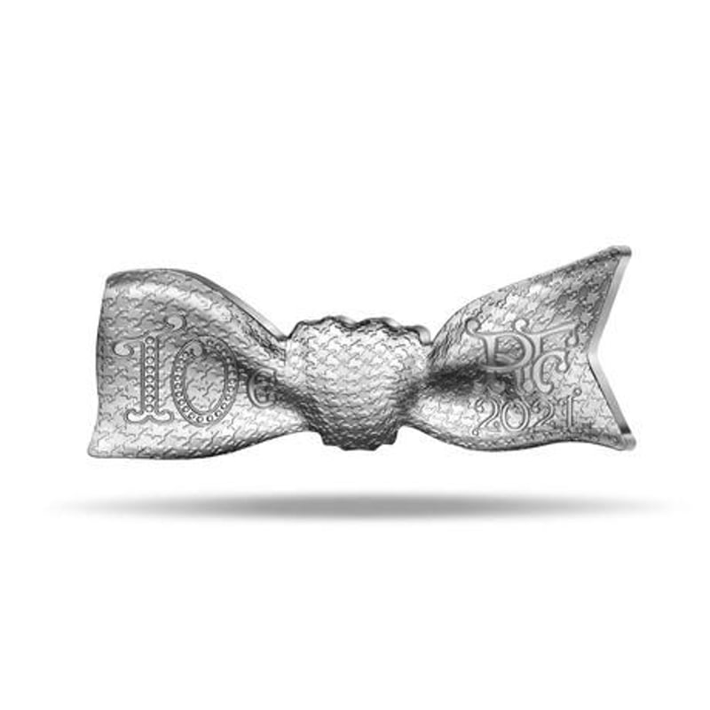 Dior公式 フランス造幣局 2021 ディオール 10ユーロ銀貨 リボン型