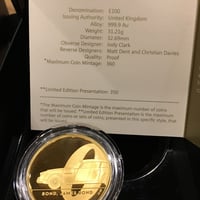 【第1貨・1オンス】 007 ジェームズ・ボンド 100ポンド金貨 プルーフコイン ゴールド 2020年 英国 ロイヤルミント James Bond