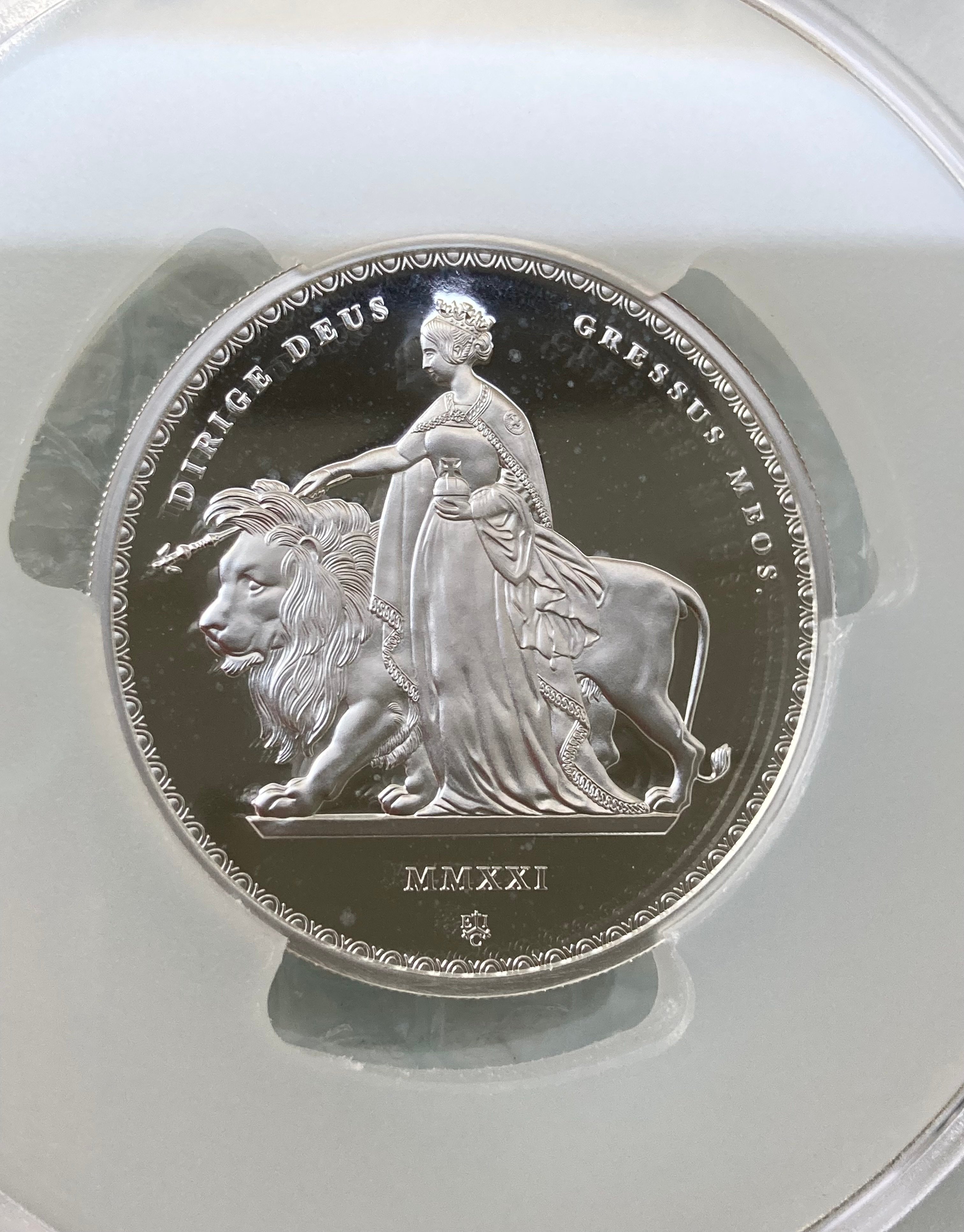 【特価】2021 ウナ ライオン 銀貨 マスターピース版 pcgs 準最高鑑定 original