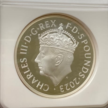 2oz・NGC鑑定PF69+FR 2023年 チャールズ3世 戴冠式記念コイン クラウン 王冠 2オンス銀貨 シルバー プルーフコイン ロイヤルミント Royal Mint Coronation