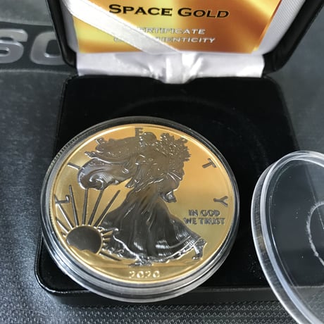 【新品】2020 アメリカイーグル リバティ スペースゴールド版 Space Gold Edition 銀貨 コイン シルバー 発行枚数500枚
