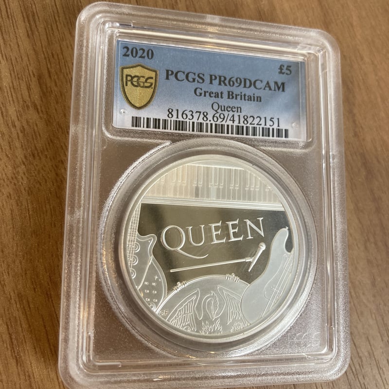 2020年 英国　2ポンド 銀貨　ミュージックレジェンド　クイーン QUEEN