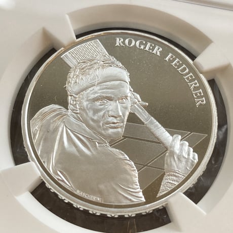 NGC鑑定MS70 ロジャーフェデラー 20フラン銀貨 シルバーコイン スイス連邦造幣局 モダンコイン テニス 芝の王者 BIG4 Roger Federer